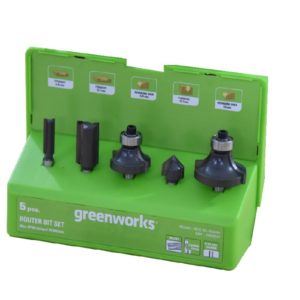 купить набор фрез 6,5 мм (5 шт.) для фрезера Greenworks G24RO 2953207